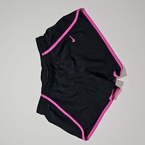 Nike Athletic Girls Shorts Black Pink Size Small Dri Fit